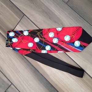 Baseball Neck Tie Silk